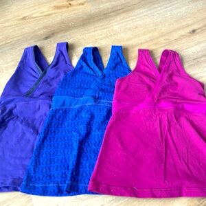 3 size 0 original lululemon y2k tops. 68 each originally.In good quality.